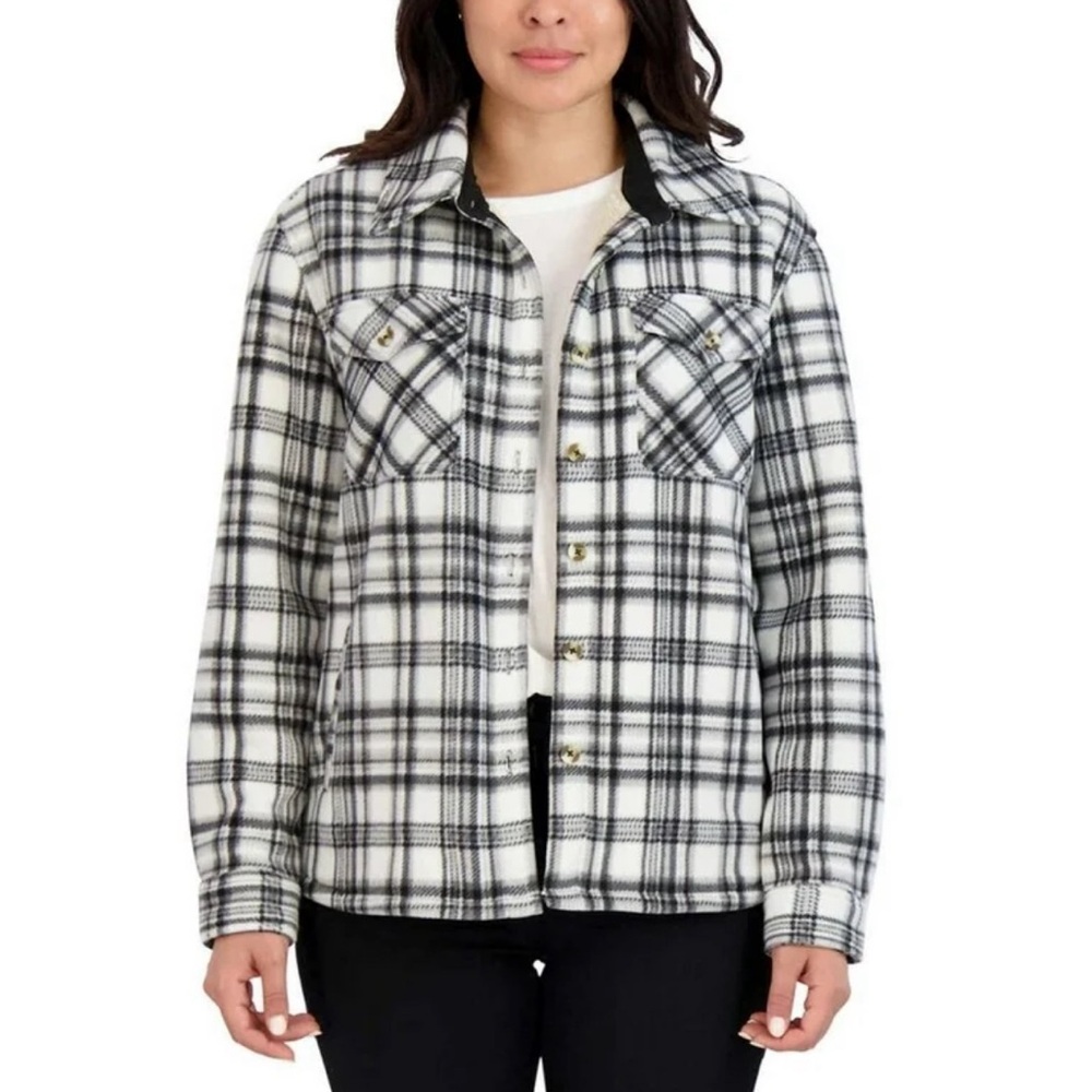 Sage Collective plush shirt jacket - Medium